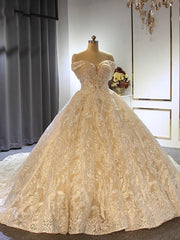 Wedding Dress Costs, Elegant Long Ball Gown Off the shoulder Tulle Lace Wedding Dresses