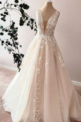 Wedding Dress Boutiques, Elegant Long Sweetheart A-Line Tulle Appliques Lace Wedding Dress