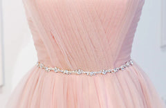 Prom Dress Long, Elegant Short Pink Tulle Prom Dresses, Short Pink Tulle Formal Homecoming Dresses