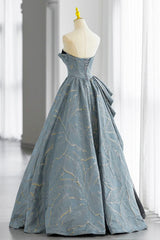 Mermaid Prom Dress, Unique Strapless Floor Length New Arrival Prom Gown, Puffy Evening Dress