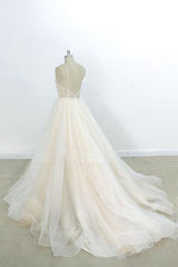 Wedding Dress Inspiration, Eye-catching Appliques Tulle A-line Wedding Dress