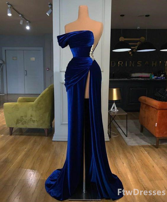 Evening Dresses Gowns, blue evening dresses 2024 mermaid elegant sleeveless cheap formal dresses