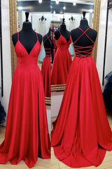 Formal Dress For Wedding Guest, Red Simple Long Prom Dress,Popular Evening Dress,Fashion Winter Formal Dress