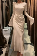 Flare sleeve long wedding mermaid dress for women evening dress