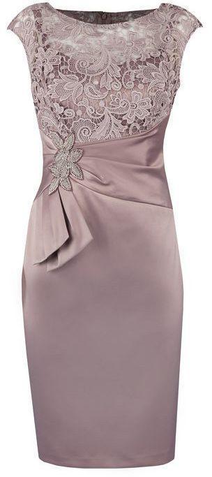 Prom Dress 13, Sheath Grey Bateau Cap Sleeves Mother Of The Bride Dress With Lace Appliques