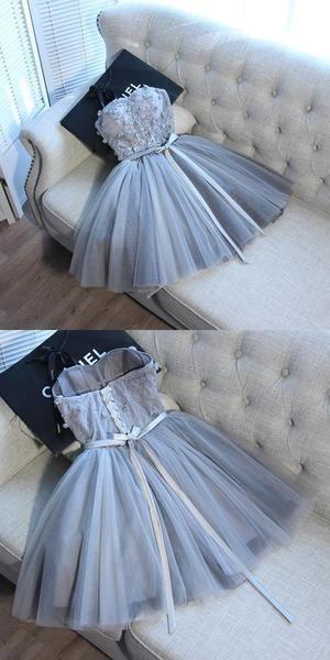 Prom Dress Inspo, A Line Spaghetti Straps Tulle Sweetheart Homecoming Dresses