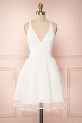 Prom Dress Ideas, White Short Homecoming Dresses