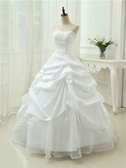 Wedding Dressed For The Beach, Gorgeous Sweetheart Beaded Ball Gowns Lace-Up Wedding Dresses