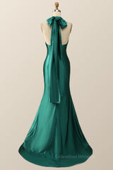 Prom Dresses 2060 Long, Green Cross Front Mermaid Long Formal Dress with Slit