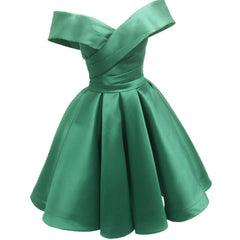 Prom Dress And Boots, Green Satin Sweetheart Off Shoulder Satin Party Dress, Green Homecoming Dress Prom Dress