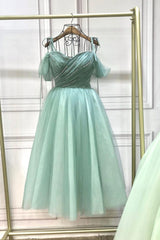 Homecoming Dresses Styles, Green Tulle Short A-Line Prom Dress, Cute A-Line Homecoming Party Dress