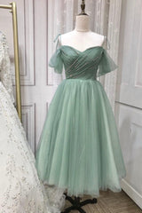 Homecoming Dresses Style, Green Tulle Short A-Line Prom Dress, Cute A-Line Homecoming Party Dress