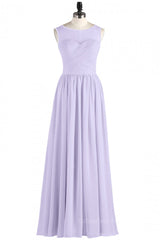 Formal Dress Stores Near Me, Lavender Illusion Scoop Chiffon Long Bridesmaid Dress