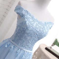 Evening Dress For Weddings, Light Blue Party Dress, Charming Blue Bridesmaid Dress , Party Dress