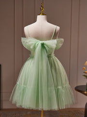 Bridesmaid Dresses Different Color, Light Green Tulle Short Party Dress Graduation Dress, Cute Short Formal Dress