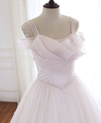 Mafia Dress, Light Pink Tulle Long Prom Dress Pink Tulle Formal Graduation Dresses