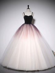 Prom Dress For Teen, Lovely Ombre Tulle Long Ball Gown, A-Line Sweetheart Neckline Formal Evening Gown