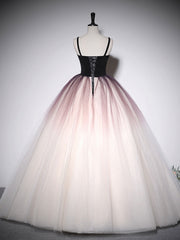 Prom Dresses Nearby, Lovely Ombre Tulle Long Ball Gown, A-Line Sweetheart Neckline Formal Evening Gown