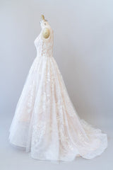 Wedding Dress Sleeves, Long A-line Sweetheart Appliques Lace Tulle Wedding Dress