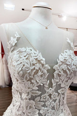 Wedding Dress Colorful, Long A-line Sweetheart Tulle Open Back Wedding Dress
