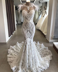 Wedding Dress Pinterest, Long Mermaid Sweetheart Beading Appliques Lace Wedding Dress