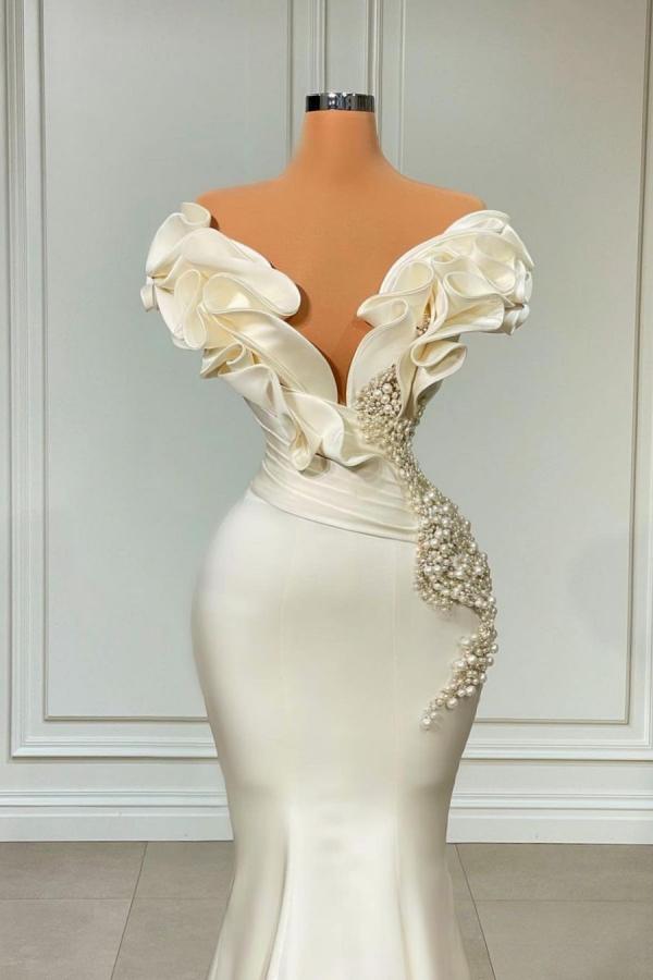 Short Dress Style, Long Mermaid Sweetheart Satin Prom Dress