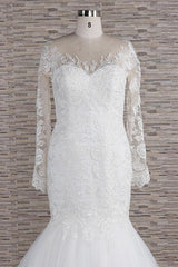 Wedding Dresses Prices, Long Sleeve Mermaid Sweetheart Appliques Lace Backless Wedding Dress