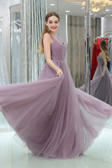 Bridesmaids Dress Trends, Long Tulle Sweetheart Lavender Sleeveless Lavender Prom Dresses