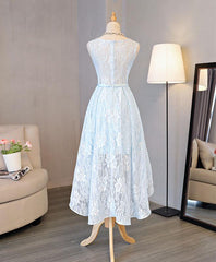 Mermaid Prom Dress, Lovely Light Blue High Low Party Dress , Cute Formal Dress