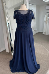 Party Dresses Fall, Illusion Neck Sweetheart Sleeves Beaded Appliques Long Formal Dress with Sash