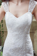Wedding Dress Prices, Mermaid Lace Sleeveless V-Neck Chapel Train Wedding Gowns