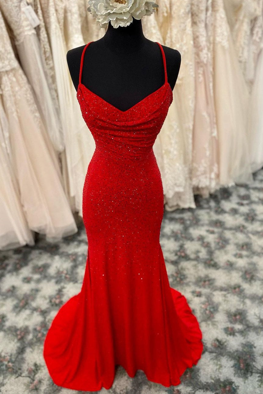 Bridesmaid Dresses Colors, Mermaid Long Red Prom Dress with Rhinestones,Royal Blue Bodycon Dresses