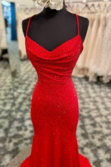Bridesmaids Dress Colors, Mermaid Long Red Prom Dress with Rhinestones,Royal Blue Bodycon Dresses