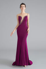 Homecoming Dress Boutiques, Mermaid Sheer Neck Beaded Sequins Satin Prom Dresses