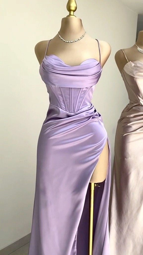 Party Dress Dress Code, Mermaid Sweetheart Neck Lavender Long Prom Dress,Formal Evening Dress