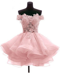 Formal Dress Black, Mini Tulle Lace Short Prom Dress, Lace Cute Homecoming Dress
