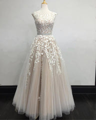 Prom Dress V Neck, Modest Prom Dresses Tulle Cap Sleeves Lace Embroidery