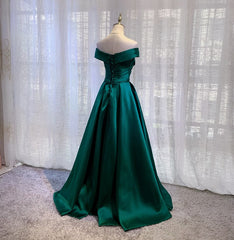 Bridesmaid Dresses Fall Color, Off Shoulder Satin Simple Sweetheart Long Prom Dress, A-line Party Dress Formal Dress