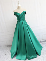Prom Dresses Simple, Off the Shoulder Long Prom Dresses, Off Shoulder Formal Evening Dresses