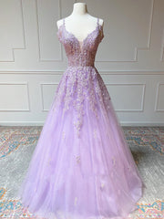 Bridesmaid Dressing Gowns, Off the Shoulder Long Purple Prom Dresses, Off Shoulder Purple Lace Formal Evening Dresses