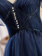 Bridesmaid Dress Trends, Off the Shoulder Short Navy Blue Prom Dresses, Dark Blue Off Shoulder Graduation Homecoming Dresses
