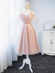 Prom Dresses Shorts, Off the Shoulder Short Pink Prom Dress with Corset Back, Short Pink Formal Graduation Bridesmaid Dresses