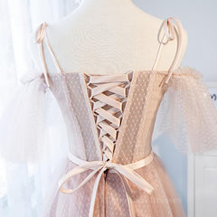Prom Dress Guide, Off the Shoulder Short Pink Prom Dress with Corset Back, Short Pink Formal Graduation Bridesmaid Dresses