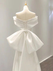 Wedding Dresses 2023, Off the Shoulder White Ivory Wedding Dresses, Ivory Prom Formal Graduation Dresses