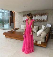 Party Dresses Short Clubwear, Pink Backless Prom Dress, Evening Dress