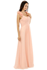 Homecomeing Dresses Short, Pink Chiffon Halter Backless With Pleats Bridesmaid Dresses