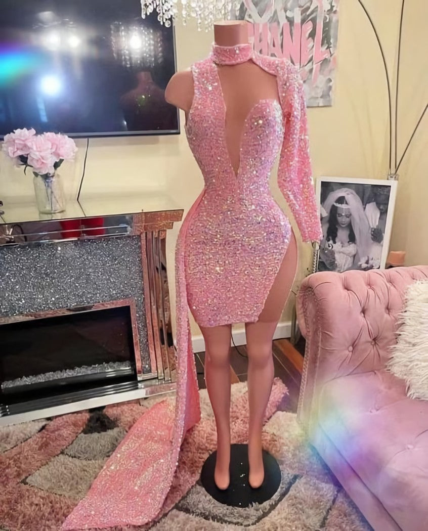 Dress Casual, Pink Evening Dresses, Sparkly Evening Dress, Glitter Evening Dress, Sexy Formal Dresses