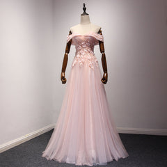 Homecoming Dress Websites, Pink Off Shoulder Handmade Formal Dresses , Long Prom Dresses