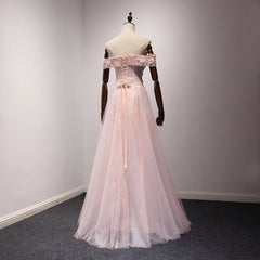 Homecoming Dresses Websites, Pink Off Shoulder Handmade Formal Dresses , Long Prom Dresses