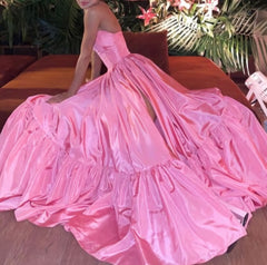 Party Dress Silk, Pink Prom Dress Women Sexy Dresses Elegant Party Dress